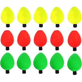 15 PCS صيد الأسماك العائم مؤشرات Bobber الإضرابات الرغوة مؤشرات تعويم الصيد معالجة الإكسسوارات Fly Fishing Float Fishing Fishing for Fly Fishors