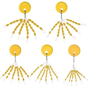 Rubber Fishing Float Bobber Stopper 300pcs 30 in 1 Colorful Fishing Bobber Float Stops Beads Oval Yellow Fishing Line Stoppers Space Beans Terminal Tackle and Accessories Sinker Stops