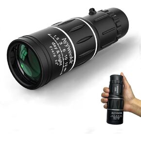 16X52 Monocular Telescope for Adults High Powered Dual-Focus Optical Zoom Spotting Scope Suitable for Birds Watching Wildlife Hunting Camping Hiking and Tourism Ideal Gifts