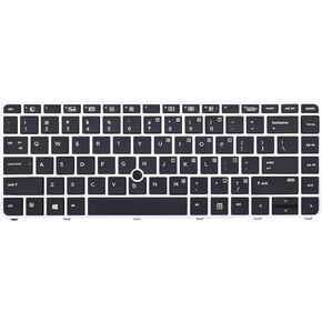 Replacement Keyboard for HP Elitebook 840 G3 848 G3, Elitebook 745 G3 745 G4 Series Laptop with Backlit Silver Frame, US Layout