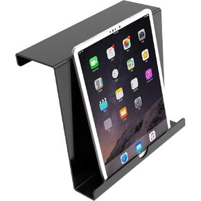 Treadmill Tablet Holder, Exercise Bike Reading Stand, Acrylic Book Holder, Clear Acrylic Stand for Tablet, Magazines and Books, Black（8.5 x 9.5 x 3.3 Inches）