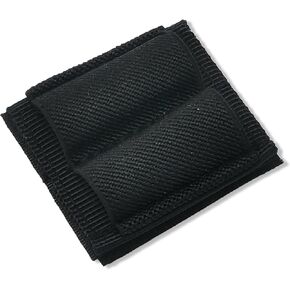 2-Round Ammo Holder for Rifles Addition Holder to Rifle with Strong Hook & Loop (2 Holes, Black)