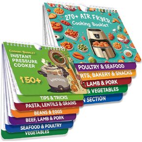 Air Fryer Instant Pot Magnetic Cooking Guides - 7.8" x 7" Set of 2