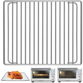 GCQ Smart Oven Rack for Breville Air Fryer Countertop Oven BOV845BSS, 14''×11.6'' Stainless Steel Air Fryer Accessories Replacement Parts Roasting Steamer Grill Racks Baking Tray，Dishwasher safe