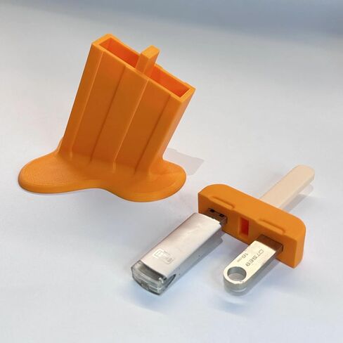 USB Flash Drive Case Ice Cream Model USB Memory Stick Storage Organizer Electronic Accessories Holder Cover for USB Flash Drive Lovely Office Home Desktop Storage and Decor (Orange) in Kuwait