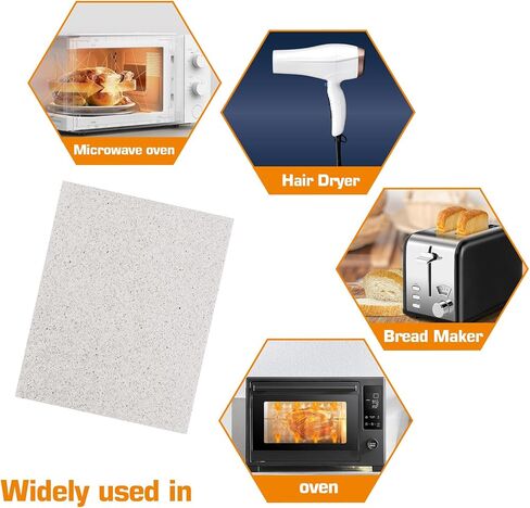5Pcs 15cmX12cm Mica Sheet for Microwave Waveguide Replacement, Like Hair Dryers & Toasters. Heat Resistant, DIY Cuttable, Durable Protecting from Steam & Food Particles(120×150mm) in Saudi Arabia