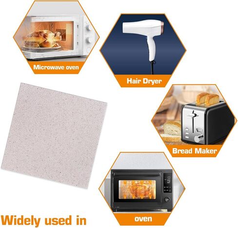 5Pcs 15cmX12cm Mica Sheet for Microwave Waveguide Replacement, Like Hair Dryers & Toasters. Heat Resistant, DIY Cuttable, Durable Protecting from Steam & Food Particles(120×150mm) in Saudi Arabia