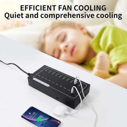 480W USB Charging Station, 20 Port Fast Charging Station for Multiple Devices, PD3.0/QC4.0 Multi-Protocol, Smart Power Delivery & Overload Protection for iPhone, iPad, Tablet, and More in Kuwait