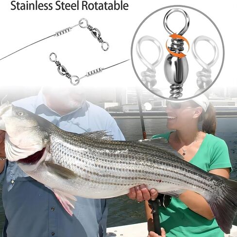 YOTO Circle Hook Rigs, 25PCS Saltwater Steel Octopus Hooks with Leader Wire – Ready-to-Fish Setup for Catfish and Bass in Saudi Arabia