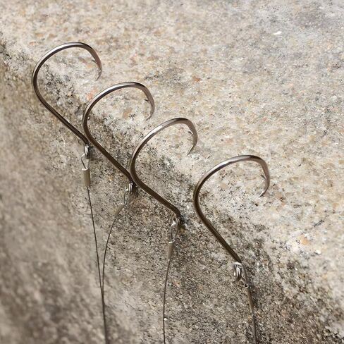 YOTO Circle Hook Rigs, 25PCS Saltwater Steel Octopus Hooks with Leader Wire – Ready-to-Fish Setup for Catfish and Bass in Saudi Arabia