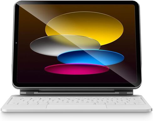 Magic Keyboard Case for 2025 iPad 11th (A16) & iPad 10th Generation (10.9-inch): Smart Multi-Touch Trackpad, RGB Backlit, Function Row, Off White in Kuwait