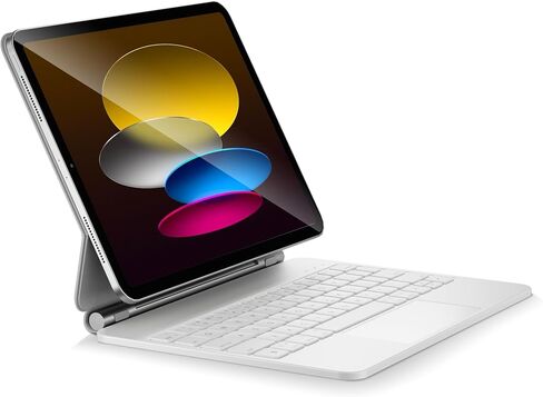 Magic Keyboard Case for 2025 iPad 11th (A16) & iPad 10th Generation (10.9-inch): Smart Multi-Touch Trackpad, RGB Backlit, Function Row, Off White in Kuwait