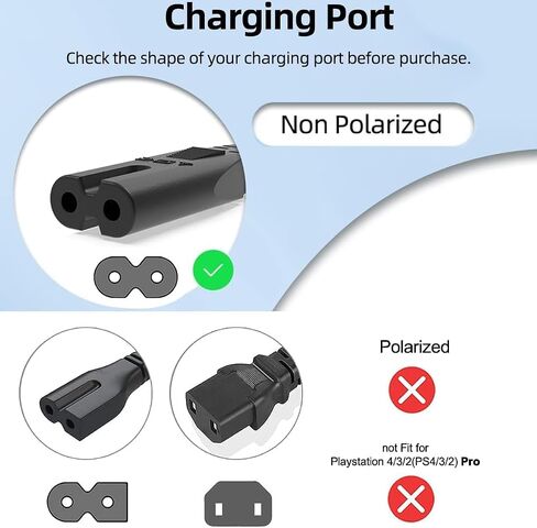 لاستبدال سلك TV TV Samsung 2 PRONG TV Power Cord 10 FT لـ LG TCL ROKU SONY HISENS in Kuwait