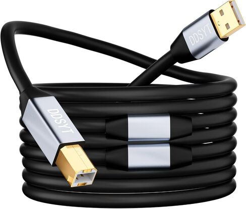 USB 2.0 Printer Cable 75ft, USB-A to USB-B 2.0 Cable with 480 Mbps Transfer Speed for Printer or External Hard Drive, Gold-Plated Connectors in Saudi Arabia