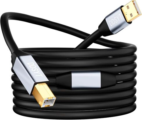 USB 2.0 Printer Cable 75ft, USB-A to USB-B 2.0 Cable with 480 Mbps Transfer Speed for Printer or External Hard Drive, Gold-Plated Connectors in Saudi Arabia