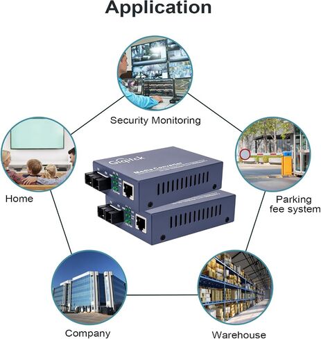 A Pair Gigabit Ethernet Media Converter with 2pcs 1000Base-LX SFP Module in Kuwait