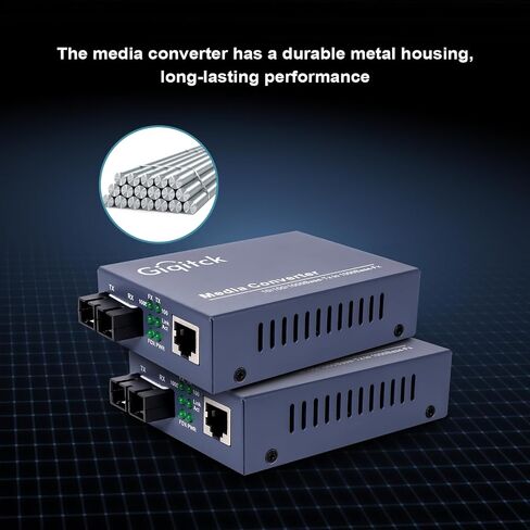 A Pair Gigabit Ethernet Media Converter with 2pcs 1000Base-LX SFP Module in Kuwait