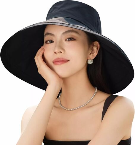 HUAMULAN Wide Brim Women Sun Hat Summer Beach Bucket Fishing Hats Metal Wired Edge Packable UV Protection for Hiking Garden in Saudi Arabia