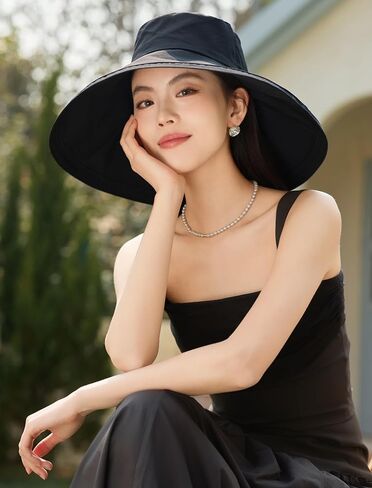 HUAMULAN Wide Brim Women Sun Hat Summer Beach Bucket Fishing Hats Metal Wired Edge Packable UV Protection for Hiking Garden in Saudi Arabia