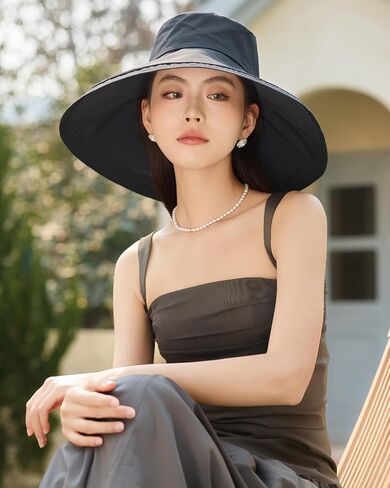 HUAMULAN Wide Brim Women Sun Hat Summer Beach Bucket Fishing Hats Metal Wired Edge Packable UV Protection for Hiking Garden in Saudi Arabia