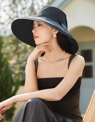 HUAMULAN Wide Brim Women Sun Hat Summer Beach Bucket Fishing Hats Metal Wired Edge Packable UV Protection for Hiking Garden in Saudi Arabia
