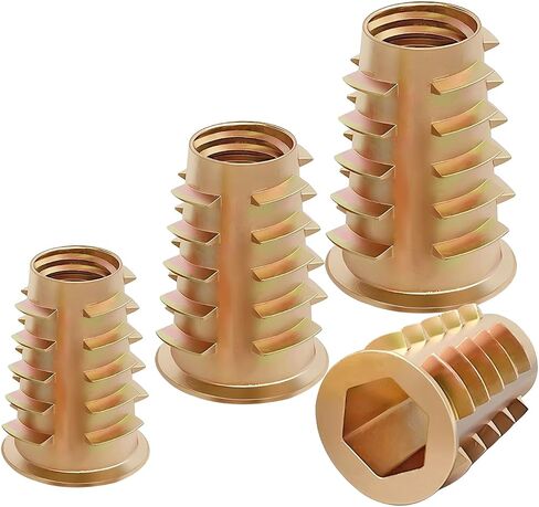 20 قطعة من إدراجات مترابطة، إدراجات مترابطة للخشب M5x13mm، صواميل إدراج ملولبة من سبائك الزنك، محرك مقبس سداسي للواجهة in Saudi Arabia