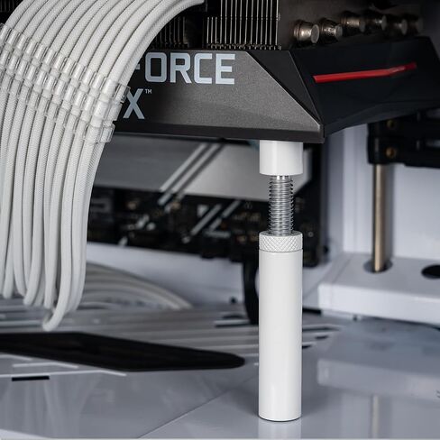 GPU Support Bracket, Graphics Card GPU Brace Support, Video Card Sag Holder Bracket with Magnet & Non-Slip Sheet,White, L(74mm-120mm) in Kuwait