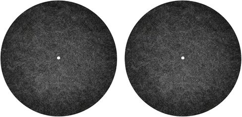 2 PCS Record Player Mat, 12in Anti-Slip & Anti-Static Felt Record Pad Turntable Slipmat Wool Turntable Platter Mat Vinyl Record Player Protective Mat for Home Record Players (Grey) in Kuwait
