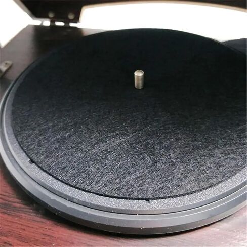 2 PCS Record Player Mat, 12in Anti-Slip & Anti-Static Felt Record Pad Turntable Slipmat Wool Turntable Platter Mat Vinyl Record Player Protective Mat for Home Record Players (Grey) in Kuwait