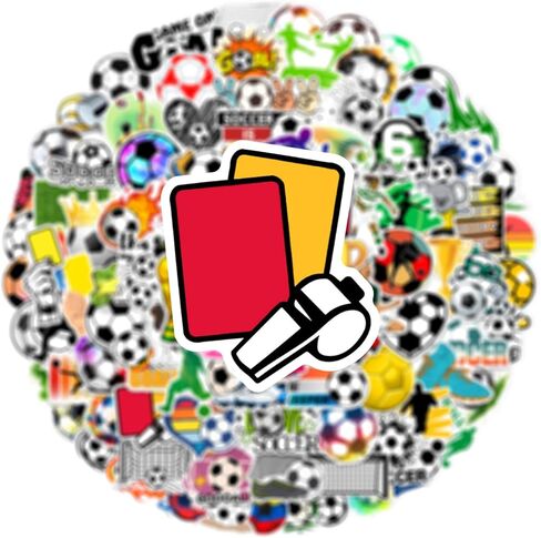 100pcs Soccer Sport Stickers for Water Bottle, Cool Soccer Gift Vinyl Waterproof Decal for Kids Teen Boy Adult Laptop Phone Skateboard Guitar Luggage Notebook Helmet (100pcs Soccer) in Kuwait