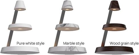 Magnetic Wireless Charger 3 in 1 Tower Standing Upright Double Layer Night Light High-Power Convenient Compatible with Cellphones/Wireless Earbuds/Apple Watch (Wood Grain Style) in Saudi Arabia