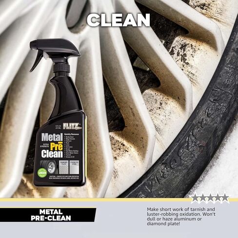 Flitz Industrial Strength Metal Pre Clean to Remove Corrosion, Rust, Calcium, Lime and More, Works in 60 Seconds, 16 Ounce in Kuwait