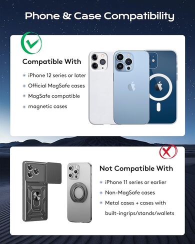 Magnetic Cup Phone Holder Car Wireless Charger for MagSafe, 15W Fast Charging Car Mount Stand for iPhone 16 Pro Max/15/14/13/12, Cupholder Expander, LED Light Ring, Strong N52 Magnets in Saudi Arabia