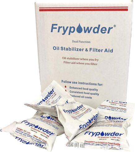 MirOil P32B Fry Powder Oil Stabilizer Filter Aid, 32 x Size B Portion Pack (240 ML Each), Deep Fryer Cooking Oil Saver, Removes Carbon Deposits in Saudi Arabia