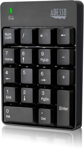 Adesso WKB-6010UB - Wireless Spill Resistant 18-Key Numeric Keypad, Black (Pack of 5) in Saudi Arabia
