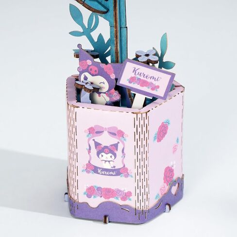 Hands Craft Hello Kitty and Friends My Melody Red Camellia 3D Wooden Puzzle Kit | DIY Flower Model | Arts & Crafts for Adults & Kids | Creative Hobby Kits | Wood Building Set | Unique Gift in Saudi Arabia