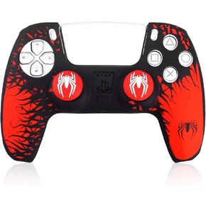 Anti-Slip Skin for PS5 Controller, Protective Controller Cover for Accessories, Non-Slip Silicone PS5 Cover Case with 2PCS Thumb Grip Cap