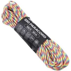 Atwood Rope MFG 550 Paracord 100 ver 7-Strand Core Nylon Parachute Cord خارج معدات البقاء على قيد الحياة في الولايات المتحدة الأمريكية | الحبل ، الأساور ، اللفائف ، سلسلة المفاتيح (جامايكي لي مجنون)