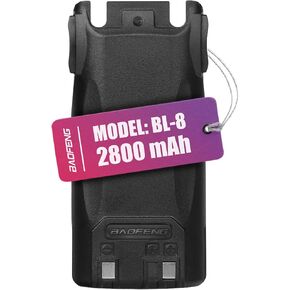 MIRKIT 2800mAh BL-8 Battery for UV-82 Series – High-Capacity 7.4V Li-ion, Compatible with UV-82 MK3/5, UV-82HP, UV-82C – Long-Lasting Power for Your Radio