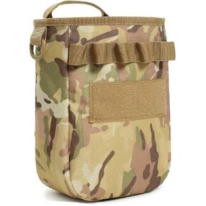 Molle Dump Pouch, 600D Nylon Tactical Mag Dump Pouch, Large Ammo Pouch, Drawstring Dump Bag with Agraffe, Buckle for Hunting, Airsoft Magazine, Utility Belt, Backpack Accessories