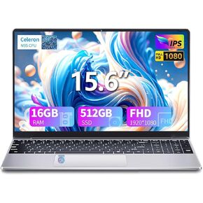 15.6 بوصة كمبيوتر محمول ، كمبيوتر محمول للألعاب ، أجهزة الكمبيوتر المحمولة 16 جيجا بايت ذاكرة الوصول العشوائي 1TB SSD N95 معالج (حتى 3.4 جيجا هرتز) ، FHD IPS 1920 x 1080 أجهزة الكمبيوتر المحمولة يدعم 180 زاوية فتحة لوحة المفاتيح فتح بصمات الأصابع