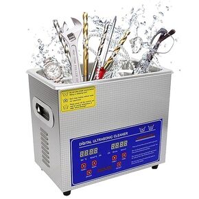 HEROSON 110V 3L Ultrasonic Cleaner Machine 0.8 Gal Professional Ultrasonic Cleaner 40kHz with Heater & Digital Timer for Cleaning Watches Glasses Tool Jewelry Denture Parts