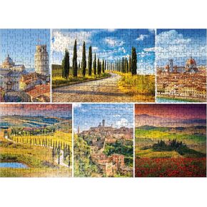 MyPuzzle Tuscany - Florence, Siena and Pisa - Premium 1000 Piece Jigsaw Puzzle for Adults