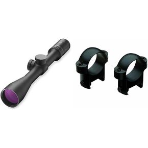 Burris Droptine Riflescope with Ballistic Plex .22 Reticle, 3-9x 40mm & 420084 Zee Rings (1-Inch, Medium, Matte Black)