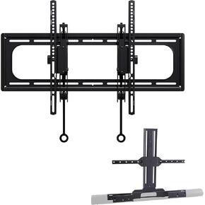 SANUS Complete Home Theater Mounting Bundle: Advanced Tilt Premium TV Wall Mount Supporting Large TVs up to 90" + Soundbar Mount Designed for The Sonos Arc