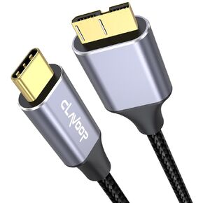 External Hard Drive Cable USB C 1.5FT, 10Gbps Micro B 3.0 to Type C Cord Wire Replacement for Seagate Toshiba WD My Passport LaCie PS5 Game Drive, MacBook Pro/Air Tablet