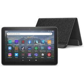 Amazon Fire HD 8 Plus tablet, 8" HD Display, 64 GB, bundle with Wireless Charging Dock - (2022 release), Gray