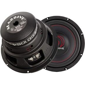 Massive Audio ECO10S4 10-inch 250 Watts RMS 500 Peak Single 4 Ohm subwoofer Heavy Gauge Steel Basket with Industrial Texture Painting