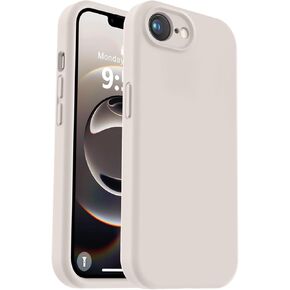Vooii Compatible with iPhone 16e Case, Liquid Silicone Upgrade [Camera Protection] [Soft Anti-Scratch Microfiber Lining] Shockproof Phone Case for iPhone 16e 6.1 inch - Stone