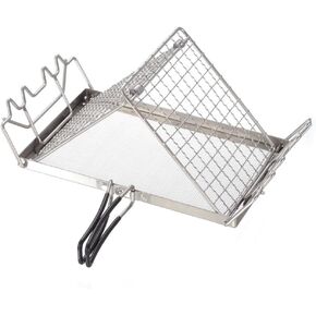 Camping Toaster, Folding Camp Stove Toaster Stainless Steel Bread Toaster Rack for Camping Backpacking Picnic